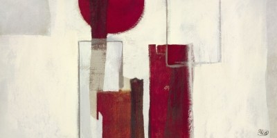 van den Broek, RED II (Abstrakt,Büro,Flur,Treppenhaus,Modern,rot,weiß)