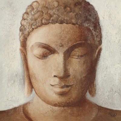 van den Broek, SERENITY II (Schlafzimmer,Asiatische Kunst,Figur,braun,Buddha)