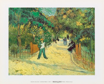 Vincent van Gogh, Giardini publici (Klassische Moderne, Impressionismus, Malerei, Frankreich, Natur, Garten, öffentlicher Garten, personen, Spaziergänger, Esszimmer, Wohnzimmer, bunt)