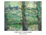 Vincent van Gogh, Blick auf Arles, 1889 (Klassische Moderne, Impressionismus, Malerei, Frankreich, Südfrankreich, Stadt, Landschaft, Bäume,  Häuser, Esszimmer, Wohnzimmer, Wintergarten, bunt)