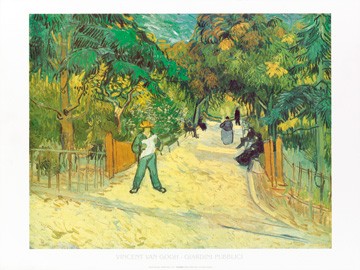 Vincent van Gogh, Giardini publici (Klassische Moderne, Impressionismus, Malerei, Frankreich, Natur, Garten, öffentlicher Garten, personen, Spaziergänger, Esszimmer, Wohnzimmer, bunt)