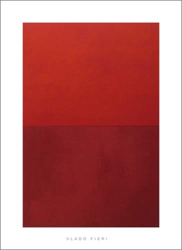 Vlado FIERI, Monochrome Red, 2005 (Abstrakt, Abstrakte Malerei, Farbfelder, Farbfeldmalerei, Modern, Büro, Business, Treppenhaus, Wohnzimmer, rot)