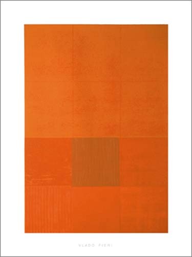 Vlado FIERI, Valona, 2006 (Abstrakt, Abstrakte Malerei, Farbfelder, Farbfeldmalerei, Modern, Büro, Business, Treppenhaus, Wohnzimmer, orange)