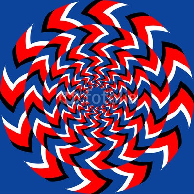 vonuk, Rotation effect with optical illusion effect (abbildung, dekoration, illusion, runde, dekorativ, kulisse, zickzack, textur, entwerfen, halluzinogen, bewegung, konzept, vektor, sicht, hell, rotation, kunst, effekt, kreis, movement, hirn, hintergrund, deko, optisch, drehen, drehen, mustern, abstrakt, o)