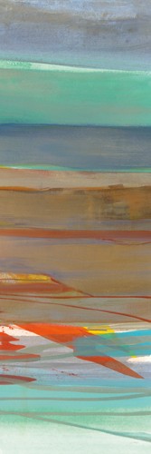 Jo Maye, Layers III (Abstrakt, Malerei, Horizontalen, Farbstreifen, Wunschgröße, modern, Wohnzimmer, Büro, Business, Wunschgröße, bunt)