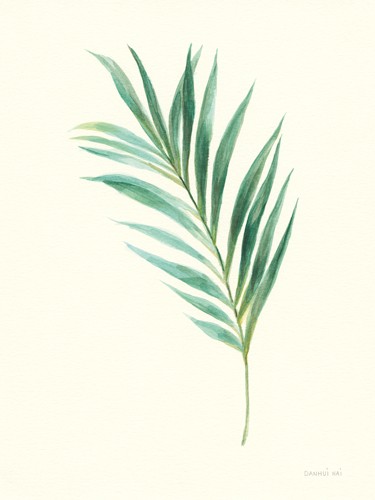 Danhui Nai, Leaf Study II (Wunschgröße, Malerei, Blatt, Palmblatt, filigran, Botanik, Studie, Wohnzimmer, Treppenhaus grün)