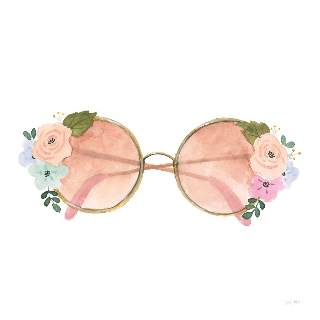 Jenaya Jackson, Let's Chase Rainbows (Brille, Brillengläser, John Lennon, flower Power, sixties, Blumen, Malerei, Wunschgröße,)