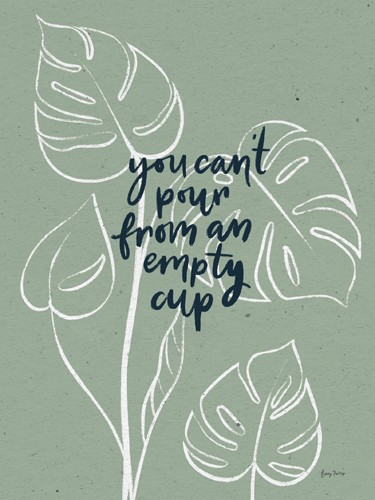 Becky Thorns, Balance III (Spruch, Lebensphilosophie, Motto, Kalligrafie, Pflanze, Blätter, Umrisszeichnung, Inspiration, Motivation, Wunschgröße, Treppenhaus)