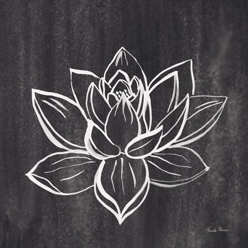 Farida Zaman, Lotus Gray (Lotus, Blüte, Wellness, spirituell, Inspiration, Wunschgröße, Schlafzimmer, Treppenhaus, grau/weiß)
