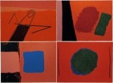 Walter FUSI, Red, 2004 (Abstrakt, Abstrakte Malerei,  Oval, geometriche Formen, Quadrat, Rechtecke,Formen, Linien, Büro, Wohnzimmer, Business, rot/bunt)