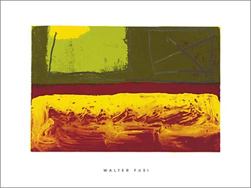 Walter FUSI, Untitled, 2000 (Abstrakt, Abstrakte Malerei, Farbfelder, Durchblick, Fenster, Linien, Büro, Wohnzimmer, Business, bunt)