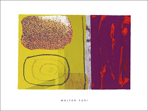 Walter FUSI, Untitled, 2000 (Abstrakt, Abstrakte Malerei, Farbfelder, Formen, Linien, Büro, Wohnzimmer, Business, bunt)