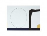 Walter FUSI, Untitled, 2004 (Abstrakt, Abstrakte Malerei, Kreis, Oval, Ei, Formen, Linien, Büro, Wohnzimmer, Business, schwarz/weiß)