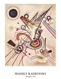 Wassily Kandinsky, Diagonale, 1923 (Klassische Moderne, Malerei, abstrakte Kunst, abstrakte Formen, abstrakte Muster, Linien, Kreise, Farbflecken, Wohnzimmer, Büro, Arztpraxis, bunt)