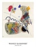 Wassily Kandinsky, Graue Form, 1922 (Klassische Moderne, Malerei, abstrakte Kunst, abstrakte Formen, abstrakte Muster, Linien, Kreise, Striche, Wellen, Wohnzimmer, Büro, Arztpraxis, bunt)