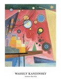 Wassily Kandinsky, Schweres Rot, 1924 (Klassische Moderne, Malerei, abstrakte Kunst, abstrakte Formen, abstrakte Muster, Linien, Kreise, Punkte, Striche, Wohnzimmer, Büro, Arztpraxis, bunt)