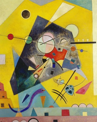 Wassily Kandinsky, Stille Harmonie (Klassische Moderne, abstrakte Kunst, geometrische Formen, Muster, abstrakte Muster, Kreis, aufwärts, Linien, Wohnzimmer, Büro, Arztpraxis, Malerei, Wunschgröße,  bunt)