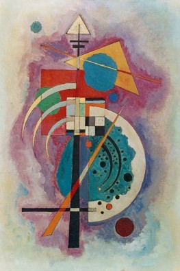 Wassily Kandinsky, Hommage à Grohmann (Klassische Moderne, Malerei, abstrakte Kunst, geometrische Formen, abstrakte Muster, Kreise, Wohnzimmer, Büro, Arztpraxis, Wunschgröße, bunt)