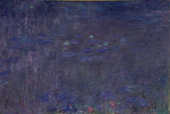 Claude Monet, Waterlilies: Reflections of Trees, detail from the right hand side, 1915-26 (oil on canvas)