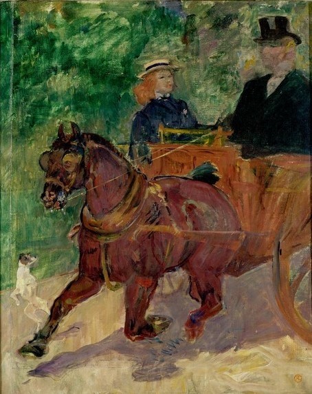 Henri de Toulouse-Lautrec, Cob Harnessed to a Cart, 1900 (oil on canvas)