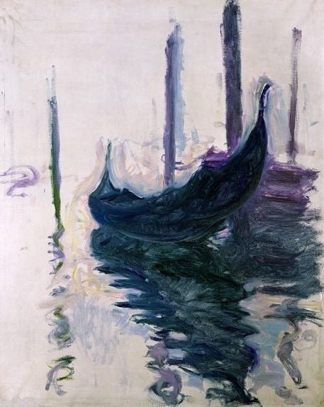 Claude Monet, Gondolas in Venice, 1908 (oil on canvas)