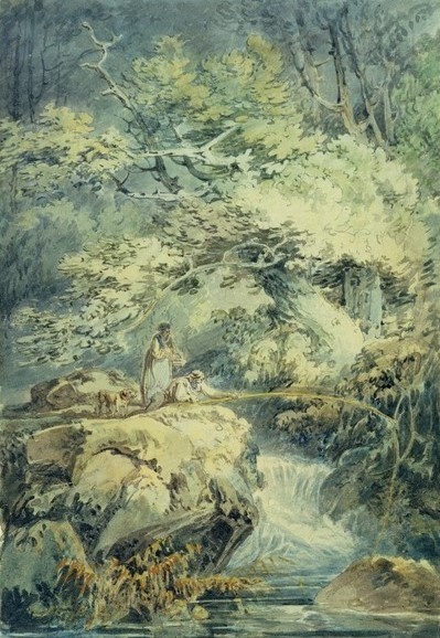 Joseph Mallord William Turner, The Angler, 1794 (w/c over graphite on paper)