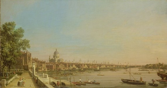 Canaletto, The Thames from the Terrace of Somerset House Looking Towards St. Paul's, c.1750 (oil on canvas)