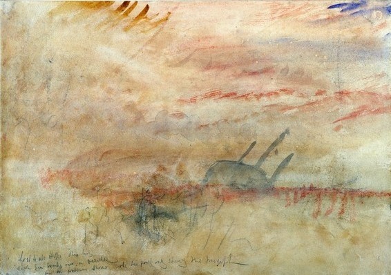 Joseph Mallord William Turner, Lost to All Hope The Brig, c.1845-50 (w/c & graphite on wove paper)