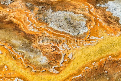 Zechal, Microbial mats in geothermal pools, Yellowstone National Park ,W (abstrakt, alge, amerika, hintergrund, bakterien, becken, blau, verfärbt, bunt, ablagerungen, energie, eigenschaften, pilz, geologisch, geologie, geysir, gold, hot, fußmatte, mikrobe, mikrobisch, minerals, national, natur, orange, park, mustern, poo)