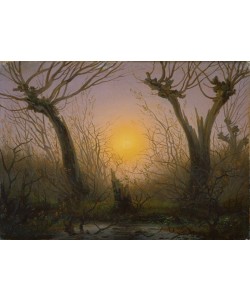 Caspar David Friedrich, Weidengebüsch bei tiefstehender Sonne.