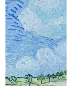 Vincent van Gogh, Die Ebene bei Auvers. (Detail: Himmel). 1890