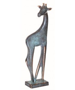 Raimund Schmelter, Bronzefigur Giraffe, 34 x 10cm