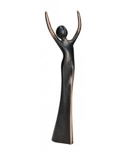 Kerstin Stark, Bronzefigur La Gioia - Die Freude, 19 x 6 x 5cm