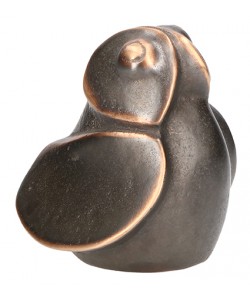 Herbert Fricke, Bronzefigur Eule, 7,5 x 7 x 6,5cm