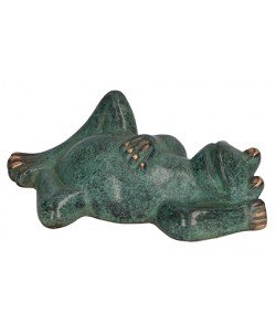 Herbert Fricke, Bronzefigur Frosch, 3 x 10,5 x 6,5cm
