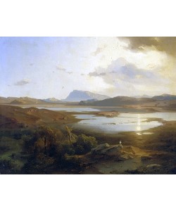 Carl Rottmann, Der Kopais-See in Böotien mit dem Parnass. Um 1837