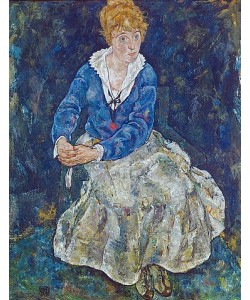 Egon Schiele, Bildnis der Frau des Künstlers, sitzend. 1918