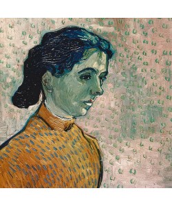 Vincent van Gogh, Bildnis eines jungen Mädchens auf rosa Grund (Die kleine Arlesienne). 1890.