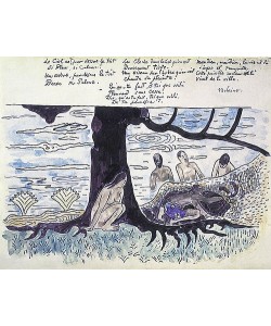 Paul Gauguin, Illustration zu einem Gedicht von Verlaine: Le Ciel est pardessus le toit.