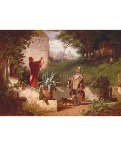 Carl Spitzweg, Die Jugendfreunde. Um 1855