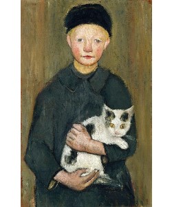 Paula Modersohn-Becker, Knabe mit Katze. Um 1903