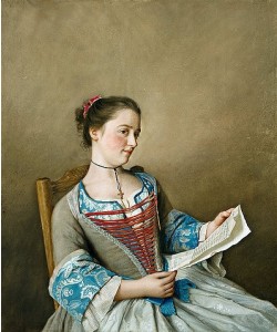 Jean-Étienne Liotard, Die Lesende (Bildnis der Marianne Lavergne). Um 1746/54