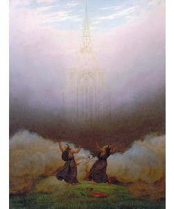 Caspar David Friedrich, Die Vision der christlichen Kirche. Um 1812