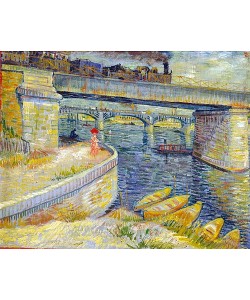 Vincent van Gogh, Seinebrücke bei Asnières. 1887