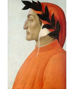 Sandro Botticelli, Bildnis von Dante Alighieri.