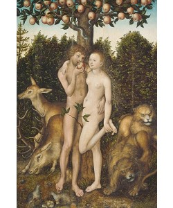 LUCAS CRANACH Der Ältere, Der Sündenfall.