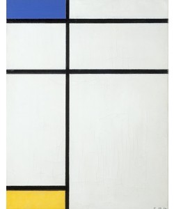 Piet Mondrian, Komposition blau, gelb und weiss. 1936
