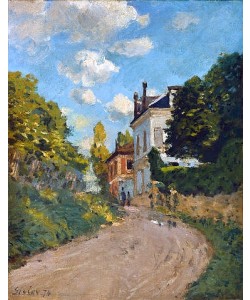 Alfred Sisley, Blick in die Rue de Moubuisson in Louveciennes. 1874
