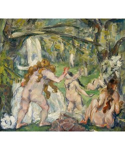 Paul Cézanne, Badende Frauen. Ölskizze.