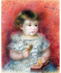 Pierre-Auguste Renoir, Kleines Mädchen mit Spielzeug. 1879